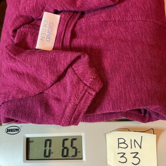 Sigrid Olsen Tee Shirt Tunic Womens M Dark Heathered Red Long Sleeve - Picture 11 of 11